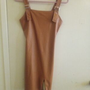 Elegant Tan Women's Dress